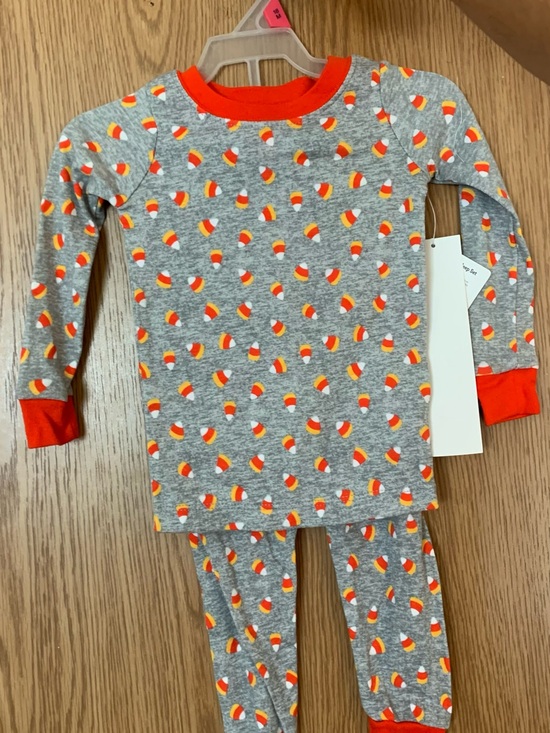 Way To Celebrate Other - Baby Candy Corn Print Pajama Set Size 18 Months Toddler Halloween Pajamas